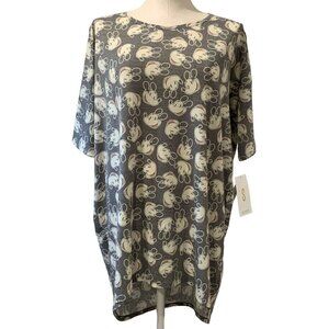 LuLaRoe Disney Irma Womens Shirt Mickey Mouse Short Sleeve Tunic Top Size S NWT